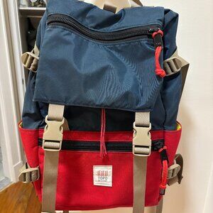 Topo Designs Rover Backpack – Red & Blue (Classic Colorway)